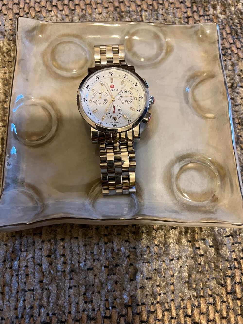 Michele Silver Sport Sail Diamond Ladies Watch MWW01C000137